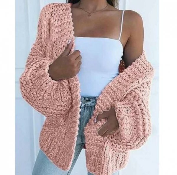 Solid Color Knitted Comfy Sweater Cardigan